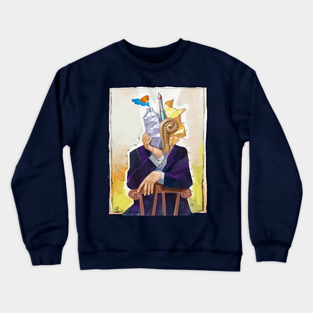 Illustrator´s head Crewneck Sweatshirt by HectorGomez